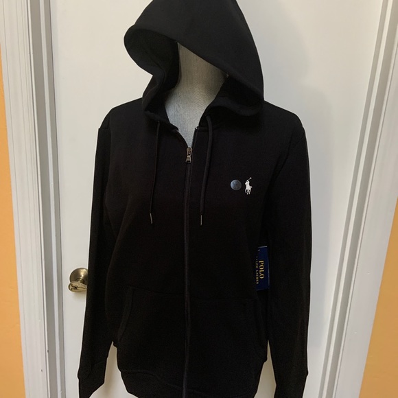 Polo Ralph Lauren mens black zip up hoodie jacket - Picture 2 of 6